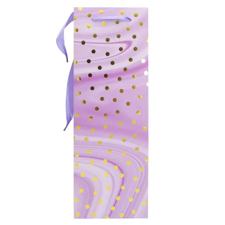 Idena Flaschentasche Dot lila 12x35x9cm FSC-Mix