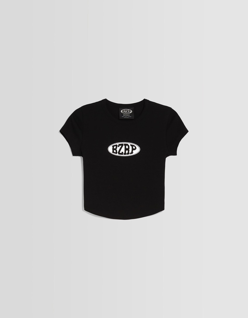 Camiseta de manga curta com estampa BERSHKA ft. BIZARRAP