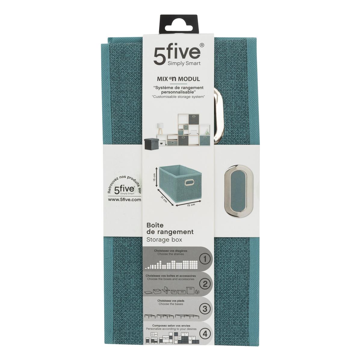 BOITE DE RANGEMENT 15X31CM PETROLE CHINE