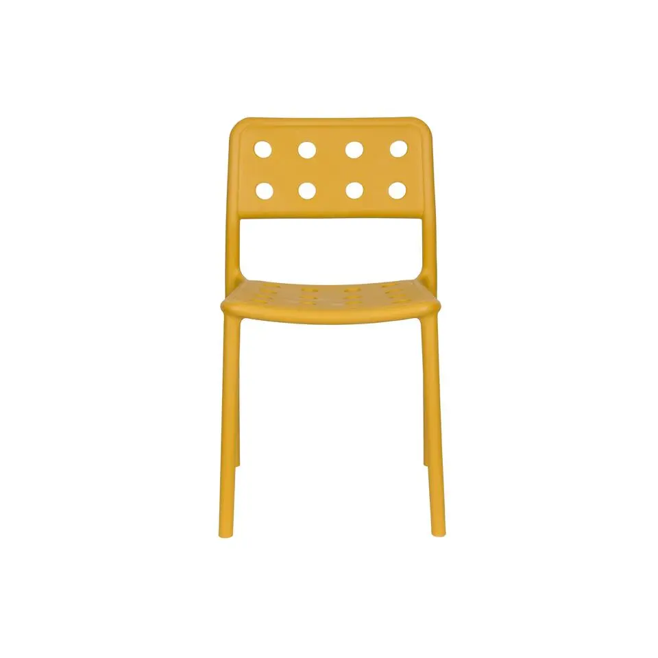 Housecraft Serra Tuinstoel/ Eetkamerstoelen Kunststof Geel - Set van 4