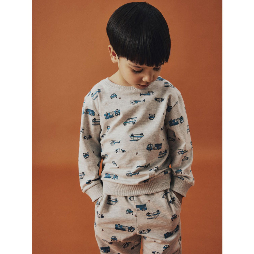 Køb Name It Light Grey Melange Troy Regular Sweatshirt