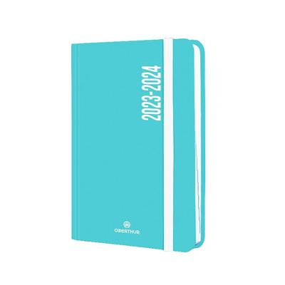 Agenda à élastique Alabama - 1 jour par page - 12,5 x 17,5 cm - bleu azur - Oberthur