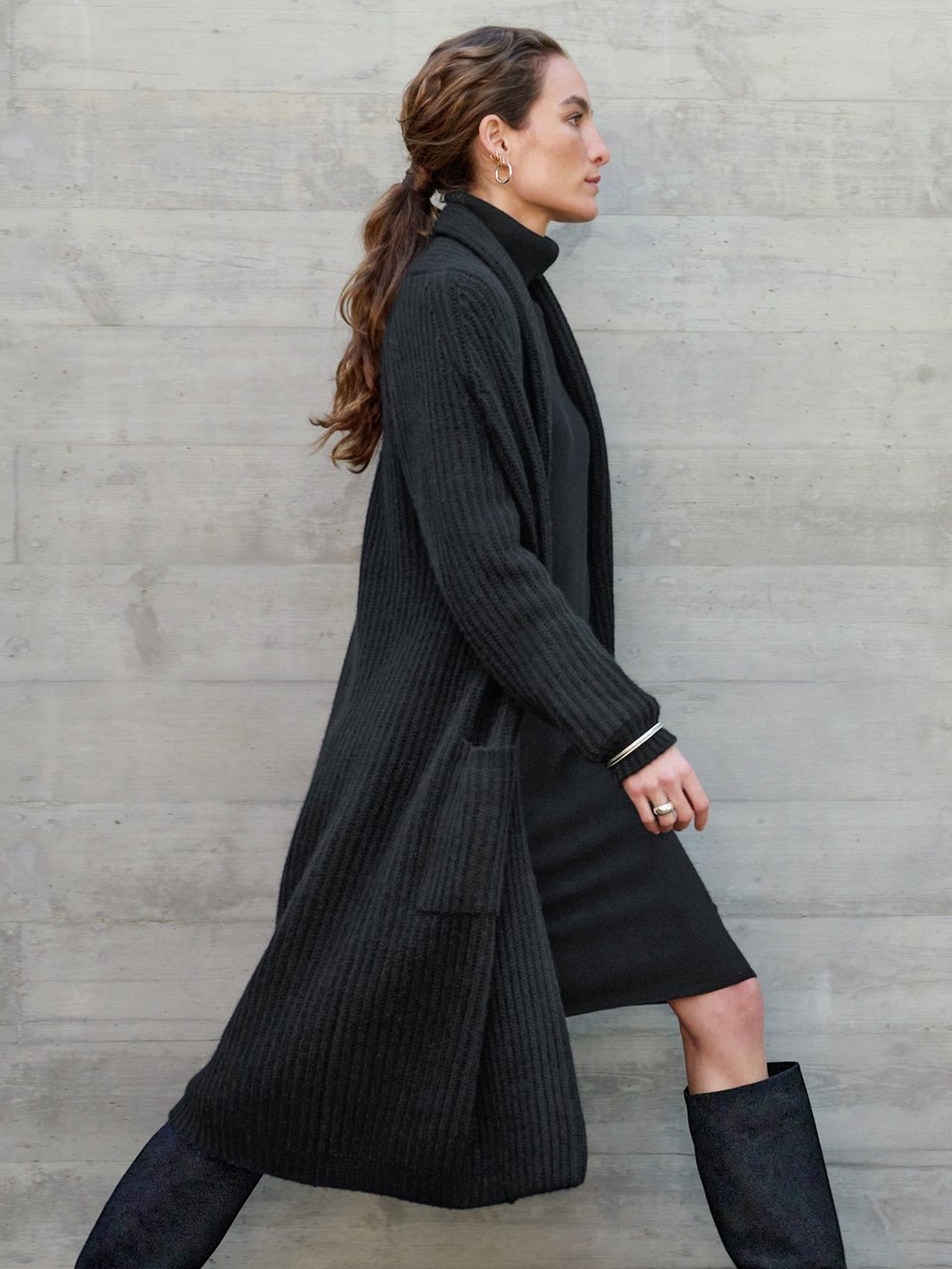 Strickmantel aus 100% Premium-Kaschmir