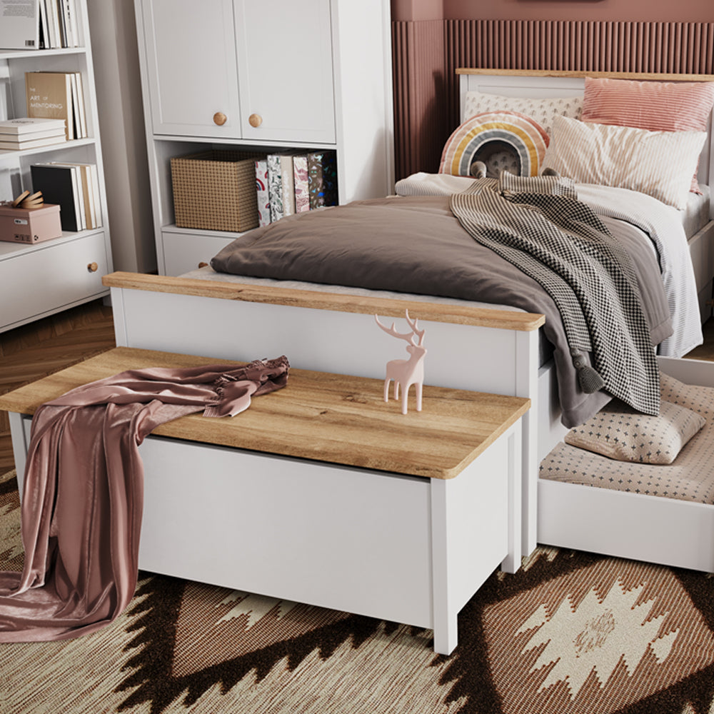 by fonQ Havin Dressoir H 131 x B 85 cm - Wit / Nash Eiken