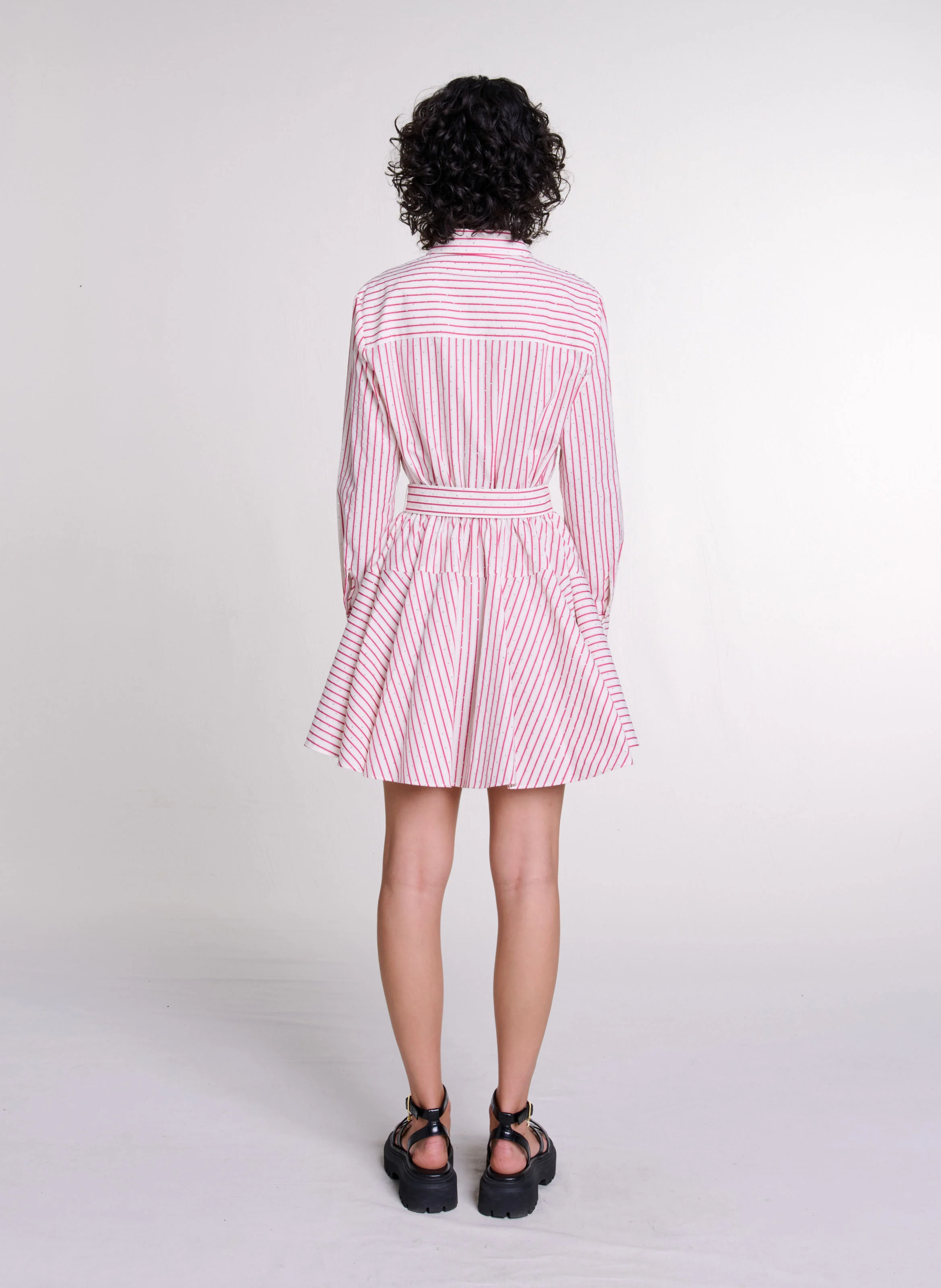 Robe courte imprimée rayures | Rayé
