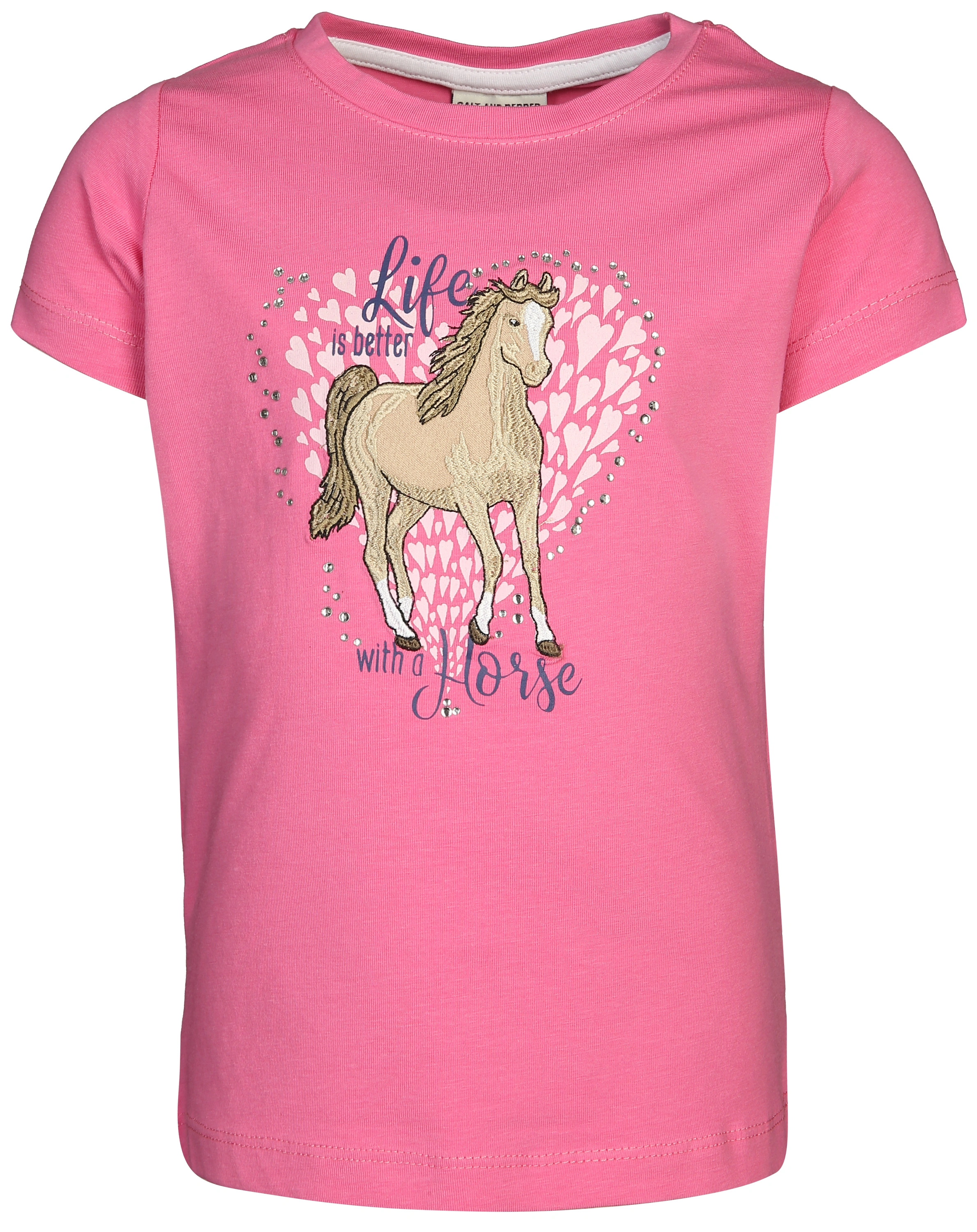 T-Shirt LIFE IS BETTER WITH A HORSE in bubble gum