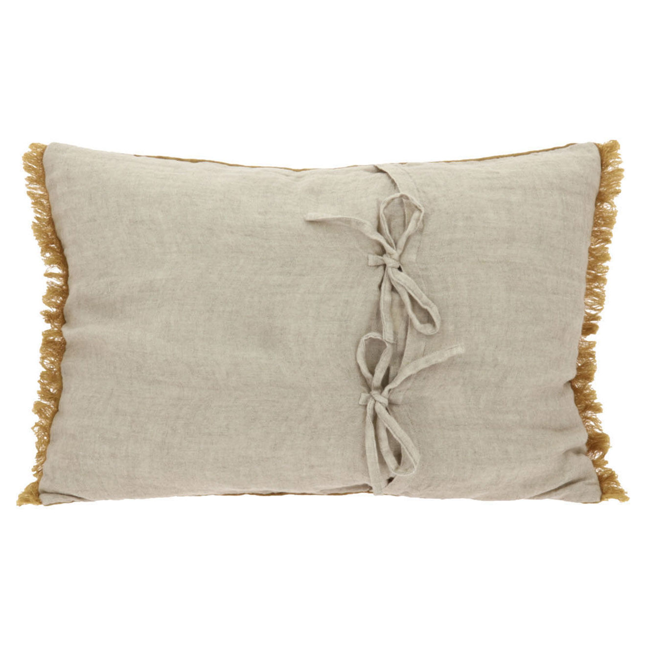 En Fil d'Indienne Housse de coussin Etaminee velours tabac - 40x55 cm