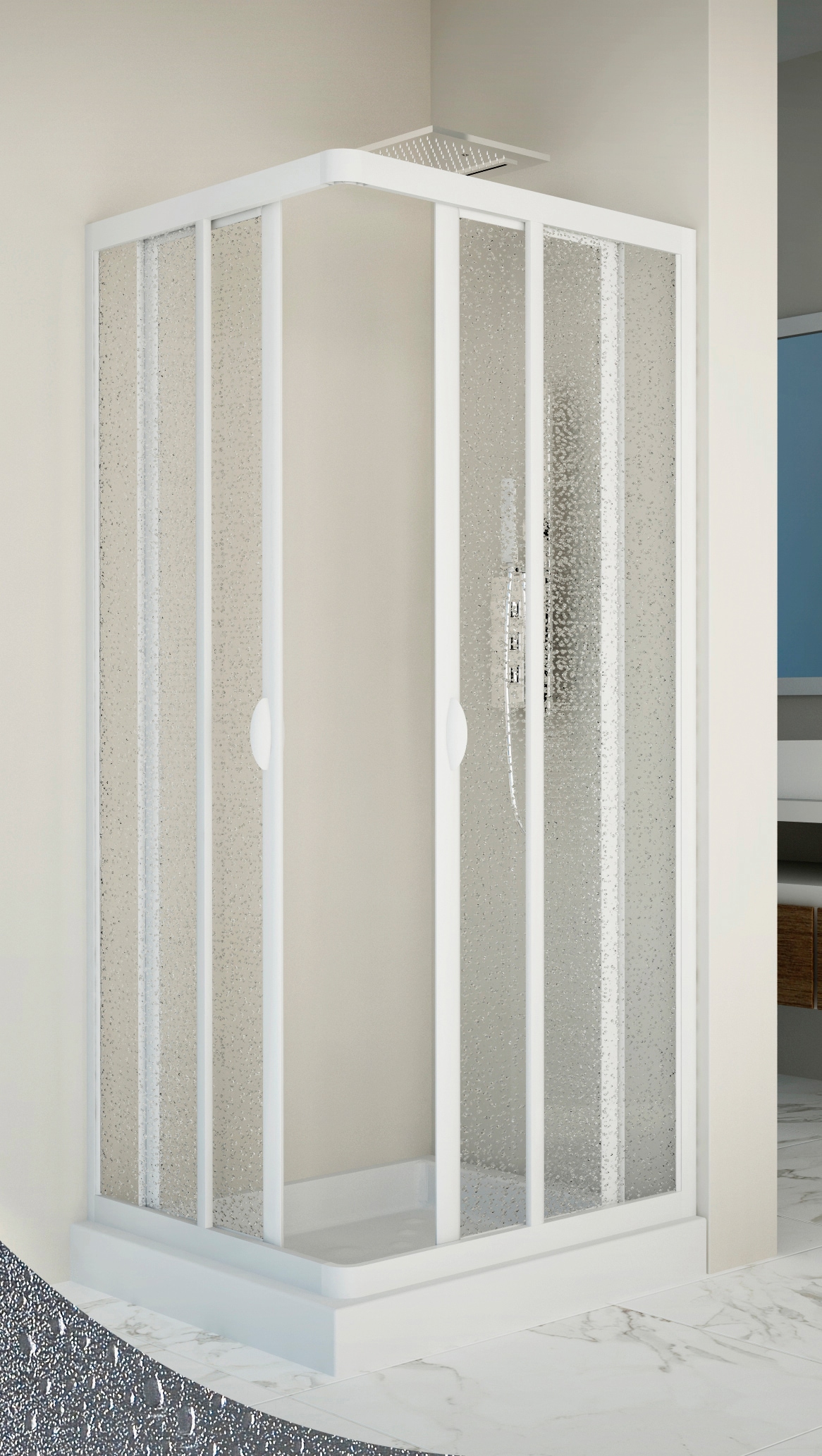 FORTE Eckdusche »Vela« variabler Verstellbereich, BxH: 90 x 190 cm