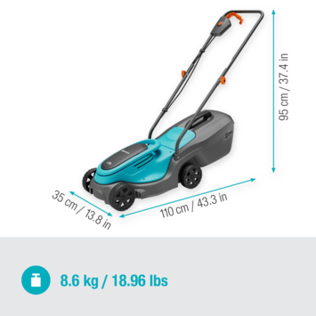 Gardena 18V grasmaaier Powermax P4A 30cm incl. 4.0Ah accu   lader