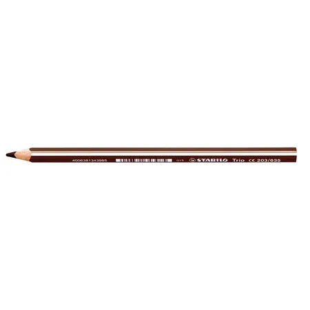Dreikant-Buntstift - STABILO Trio dick - Einzelstift - dunkelbraun