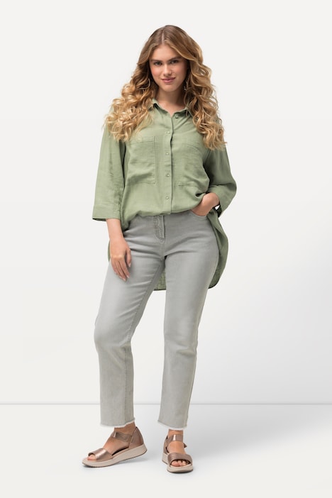 Jeans Sarah, Fransensaum, vorgewaschen, Stretch