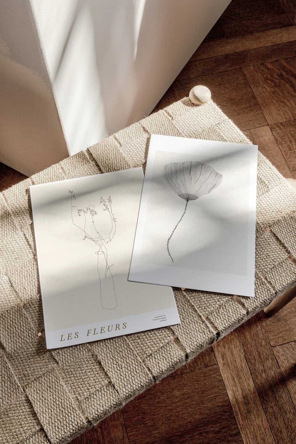 Poster & Frame  Les Fleurs plakat, creme - 30x40 cm