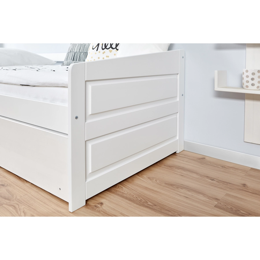 TiCAA Sofabett Micki Buche weiß mit Zusatzbett