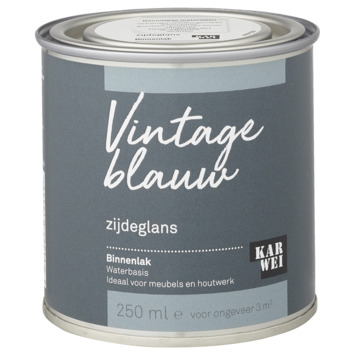 Karwei binnenlak zijdeglans vintage blauw 250 ml