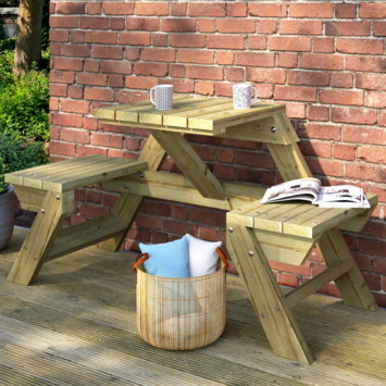 Picknicktafel Bente grenen hout 80 x 58 x 160 cm