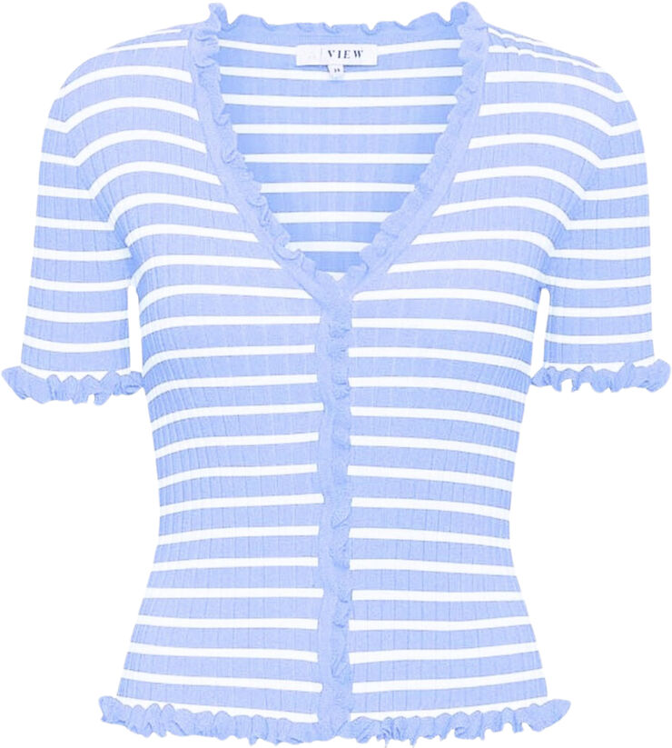 A-VIEW Fabia SS Tee Blue/white stribe