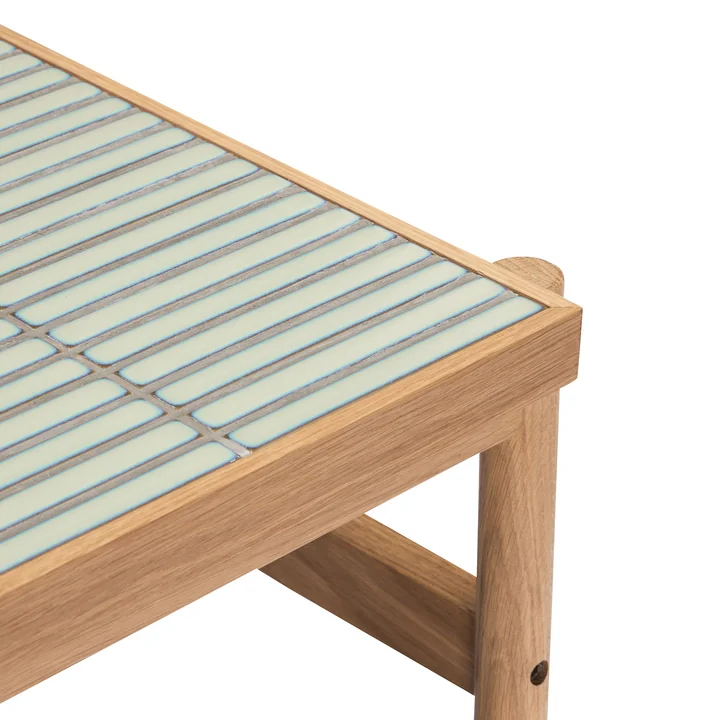 Hübsch Interior - Tile Couchtisch, Eiche / mint
