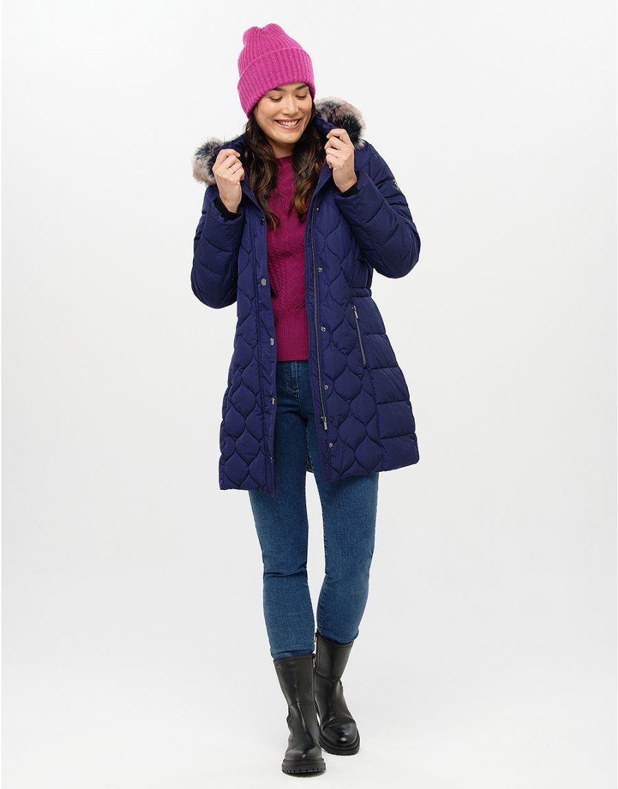Doudoune longue violet
