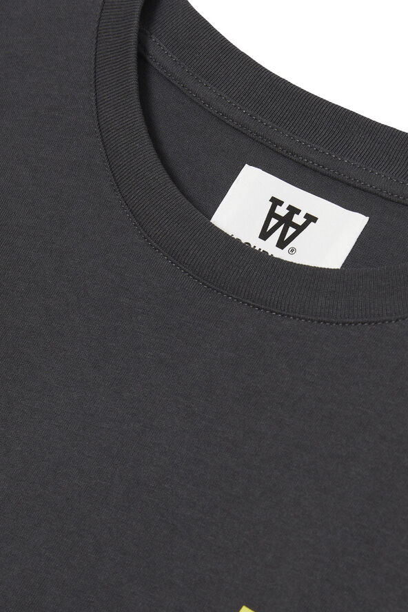 Wood Wood WWAce AA Chest Print Tshirt Charcoal