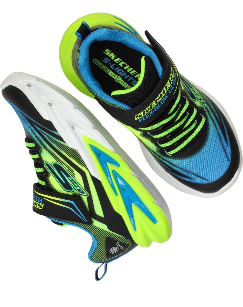 Skechers S Lights Flex Glow Ultra Sneakers Groen Jongens