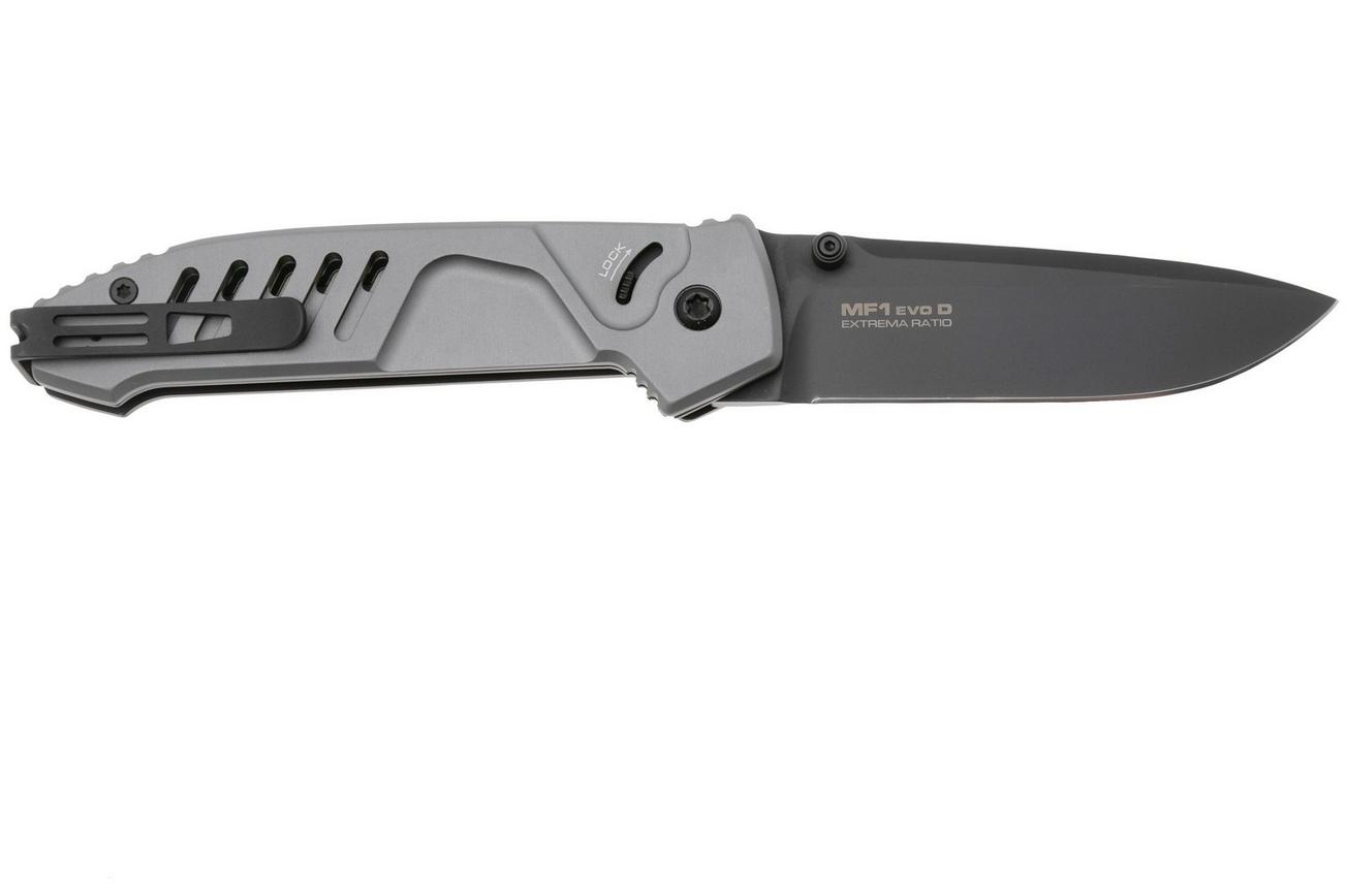 Extrema Ratio MF1 EVO D 04.1000.0232/BLK/GRY, Black Böhler N690, Tactical Grey Aluminum zakmes