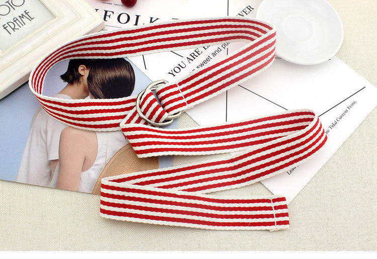 Coralline - Gestreepte D-ring riem