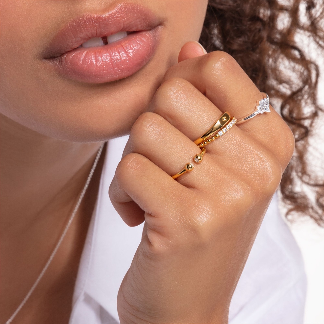 Thomas Sabo Charm Club Ring Stern gold