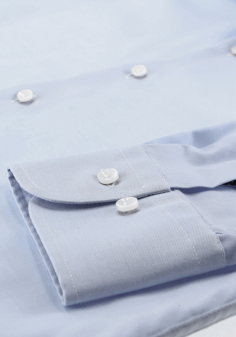 PROFUOMO lichtblauwe profuomo klassiek overhemd fine twill - slim fit - non iron extra long sleeve