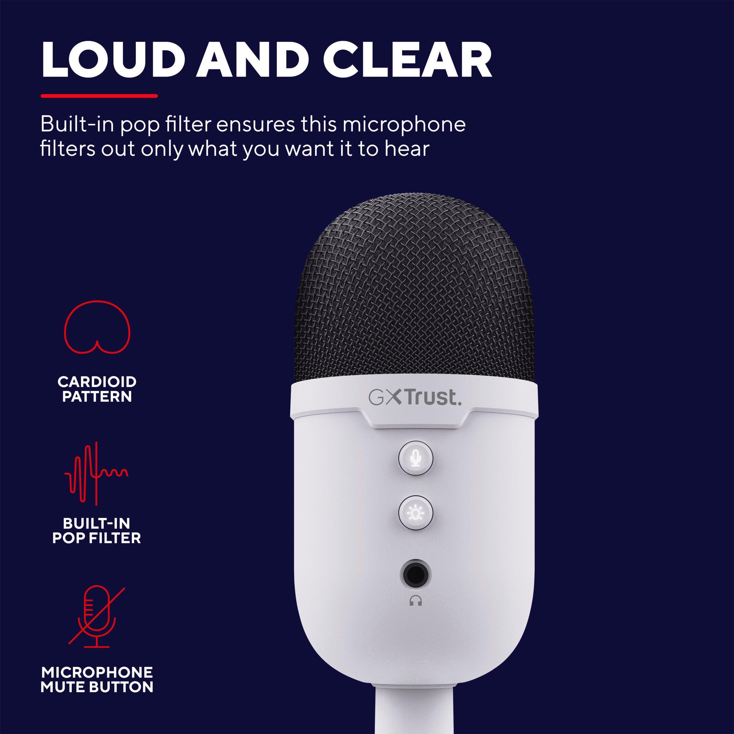 Trust GAME GXT 234 Yunix Microphone White