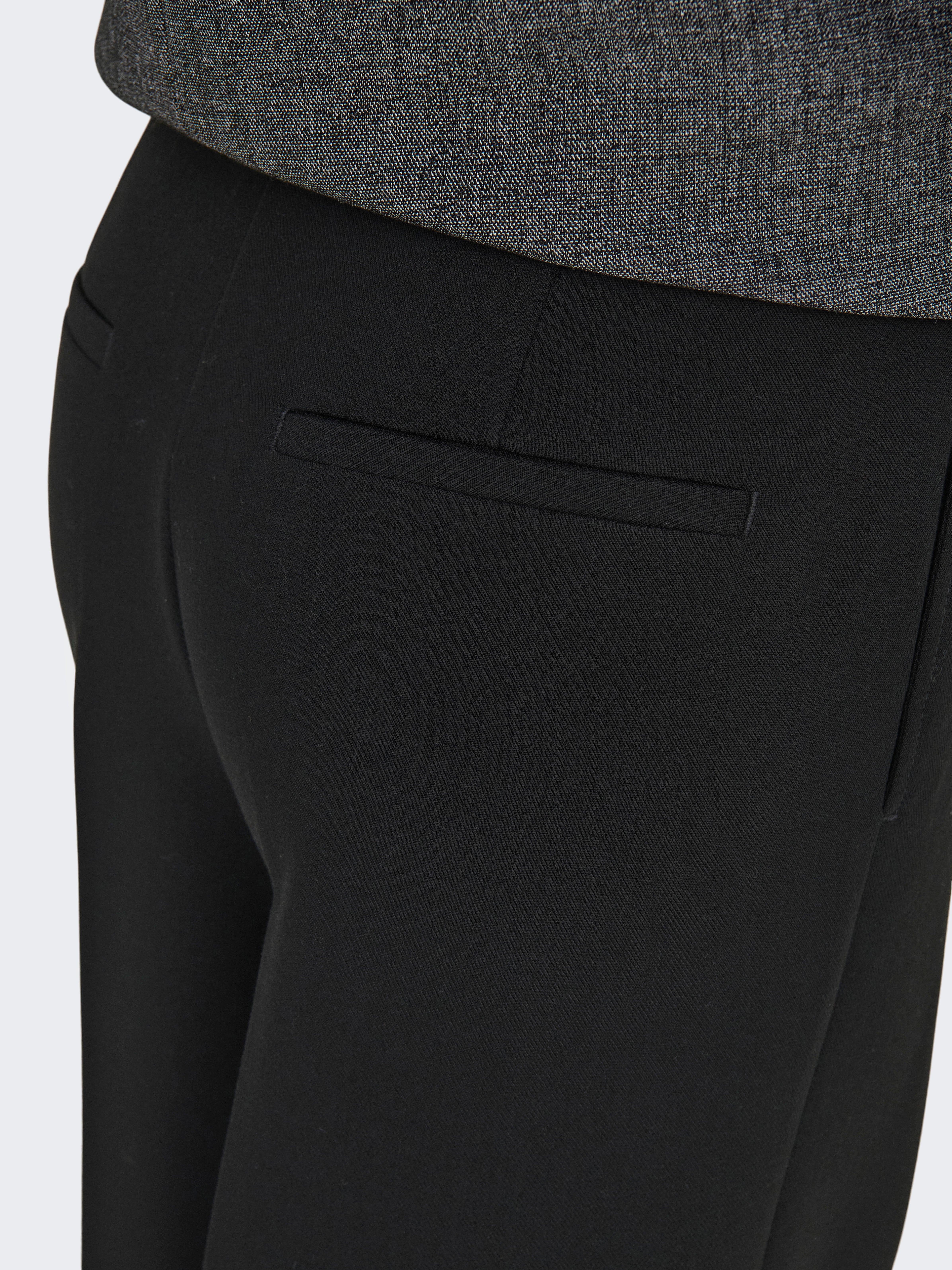 JDYCILLE Hohe Taille Gerade geschnitten Hose Black