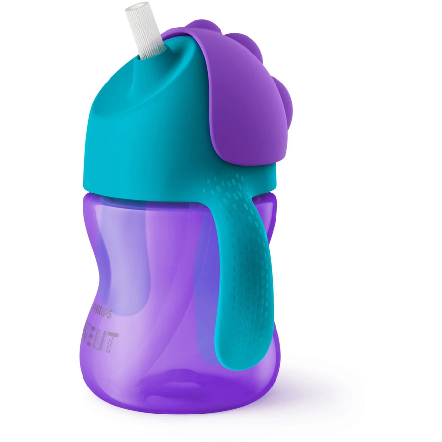 Philips Avent Strohhalmbecher SCF79602 türkis  lila 200 ml 9M+