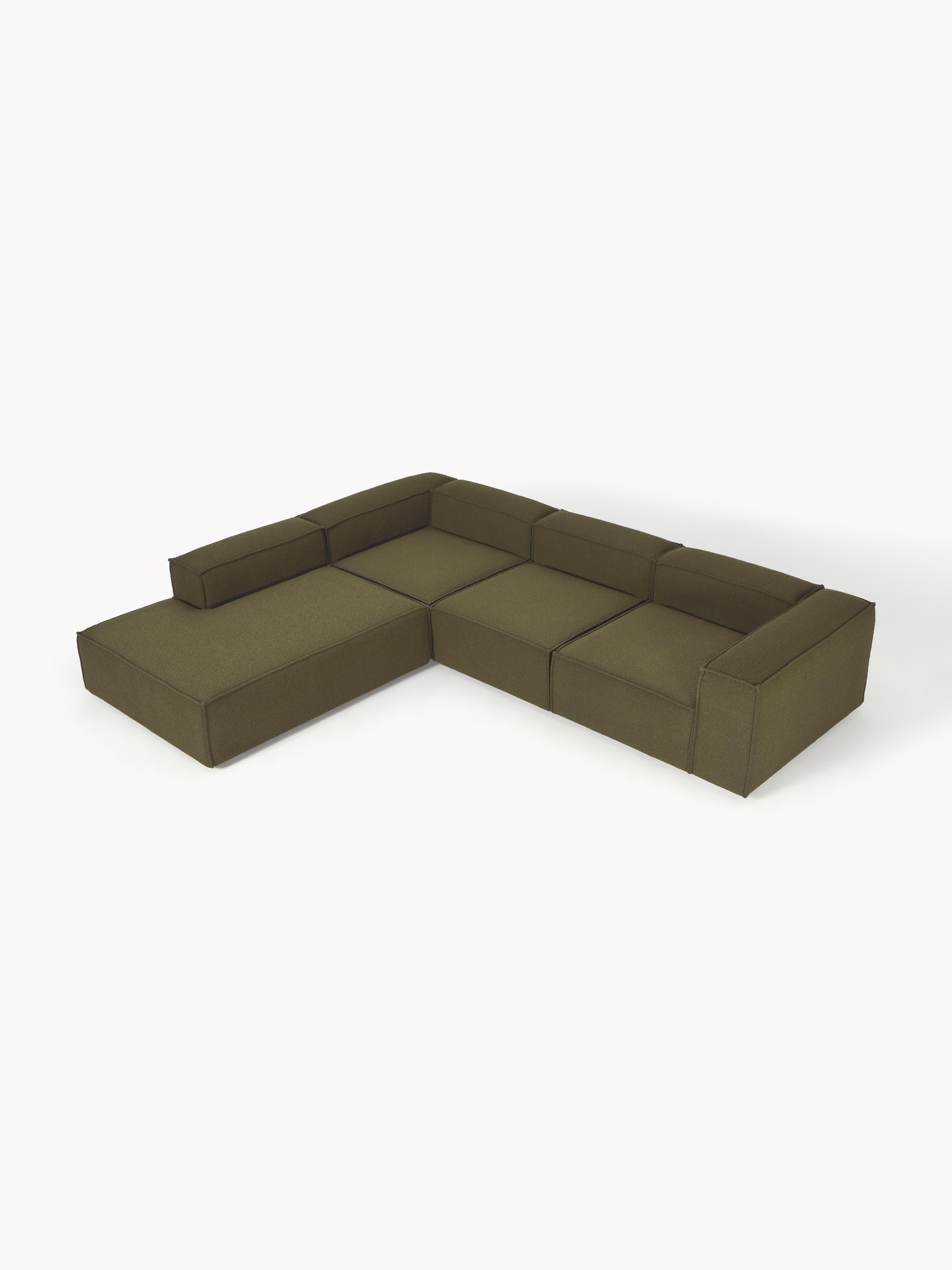 Bouclé modulaire XL hoekbank Lennon (4-zits)