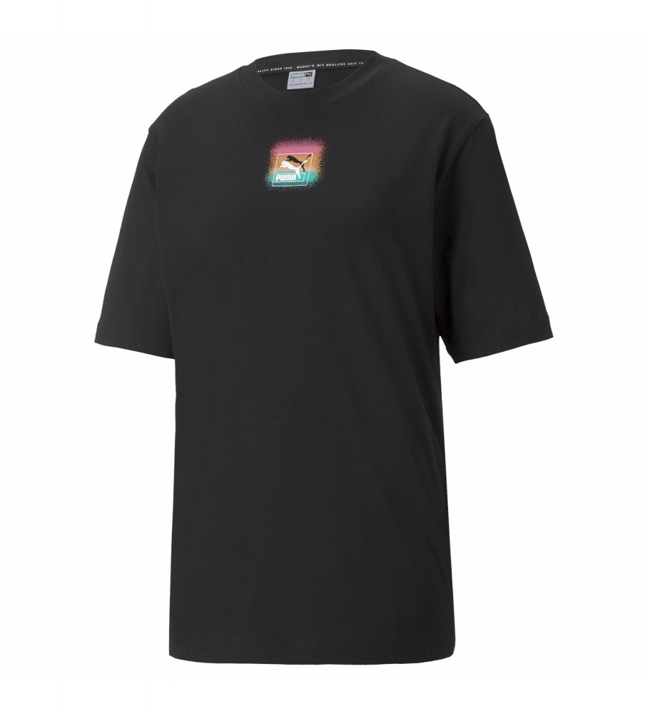 Camiseta Puma Brand Love Relaxed Tee Preta