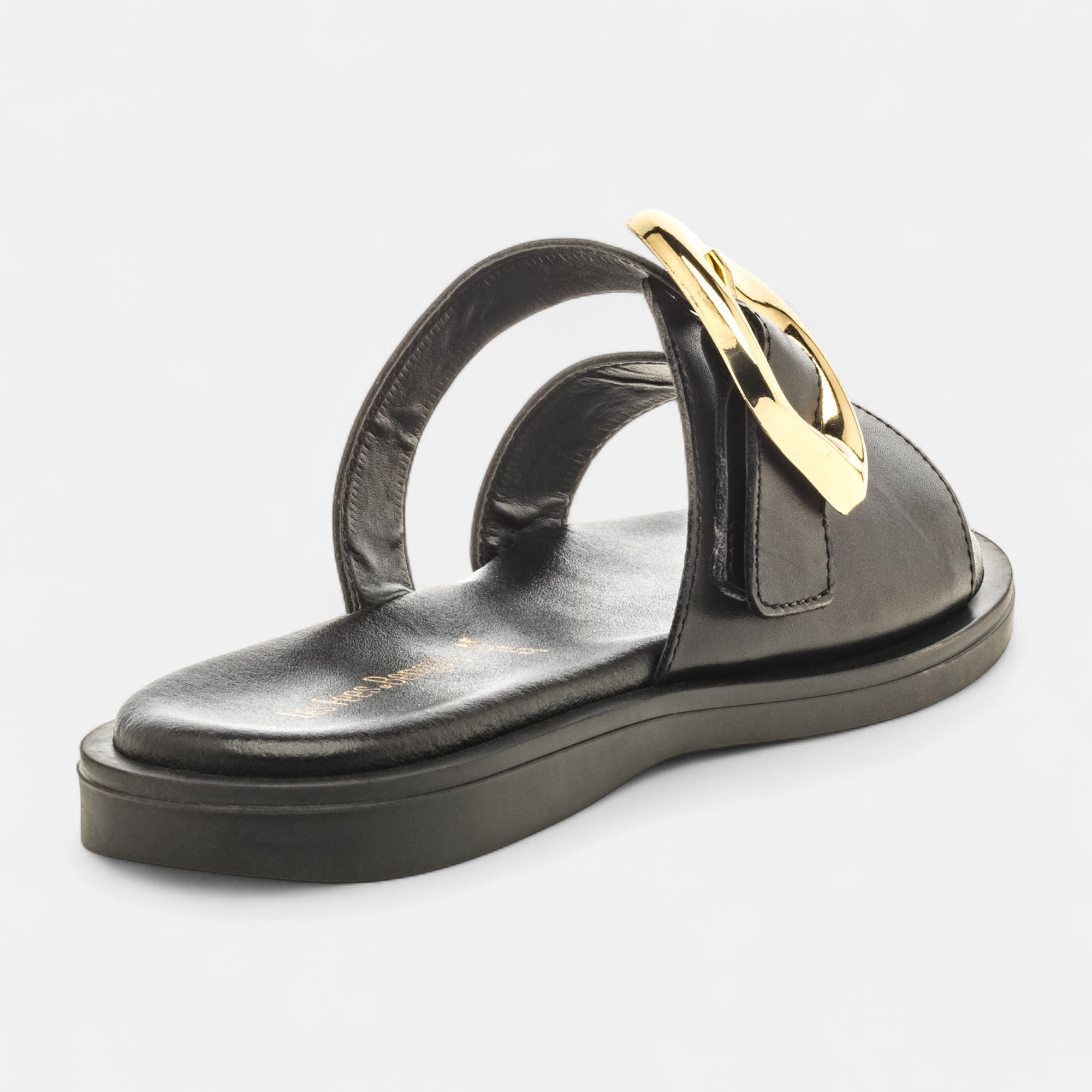 Mules Femme en cuir noir