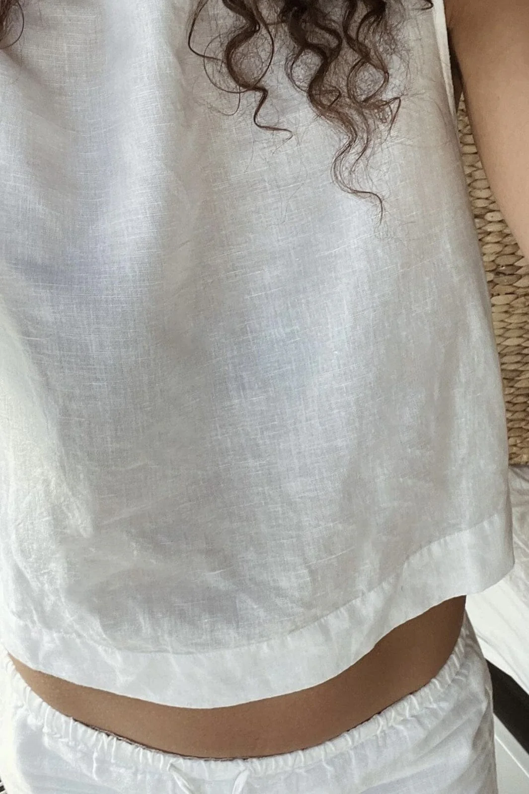 Neo Noir Svetlana Linen Top white