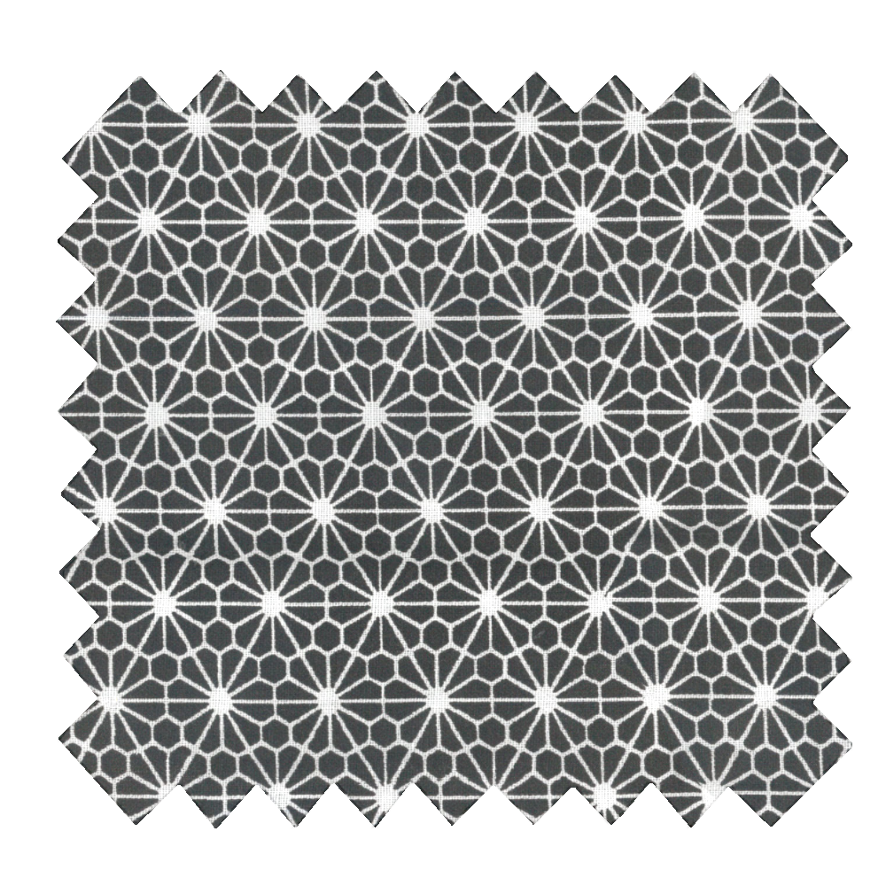 Tissu Coton Au Mètre Octogone Noir Ex1003