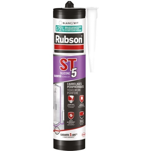 Mastic silicone ST5 - multi-usages - 300 mL - blanc