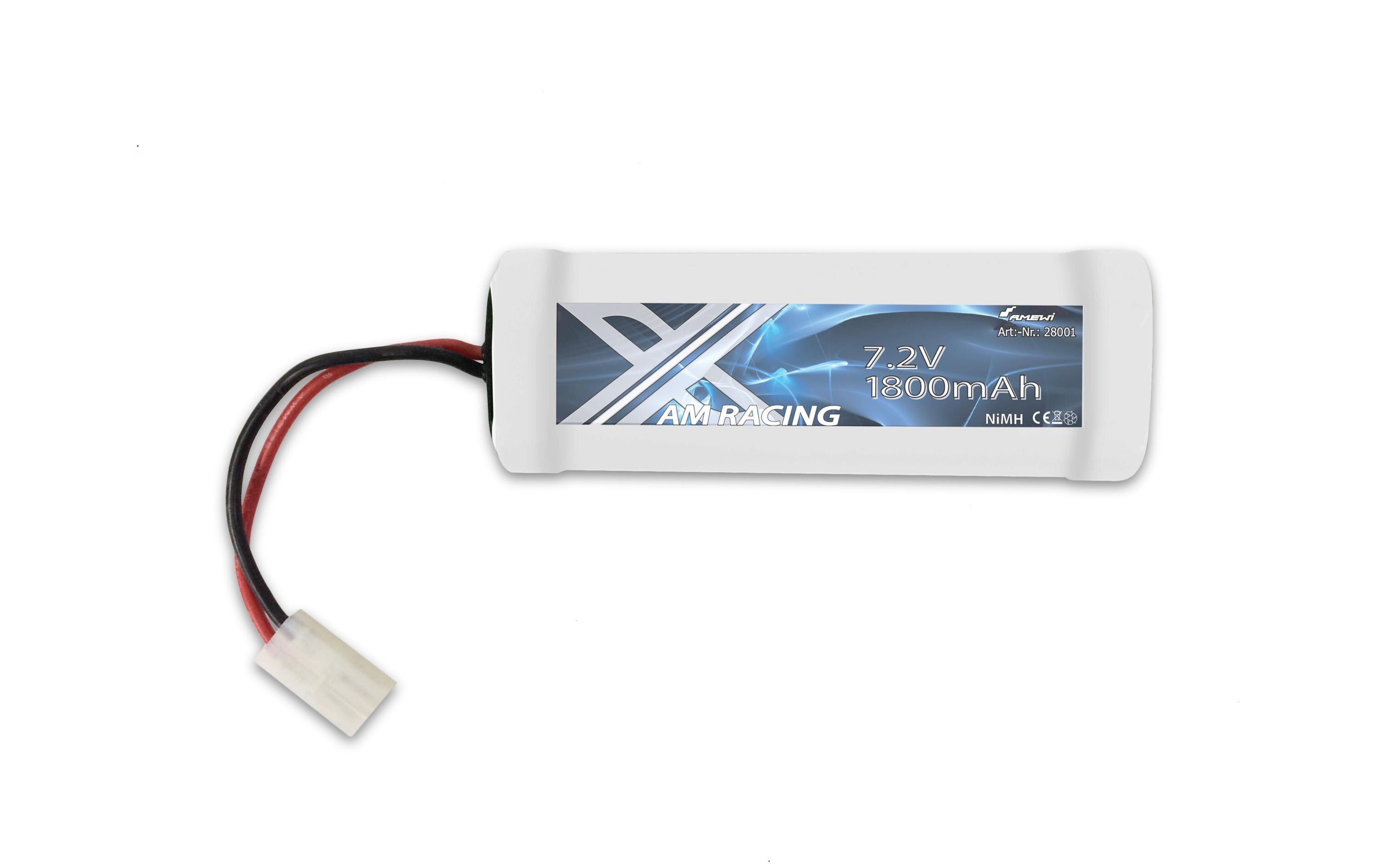 RC-Akku NiMH 1800 mAh 7.2 VAmewi NiMH Akku 7,2V 1800mAh AMX Racing, Tamiya Stecker