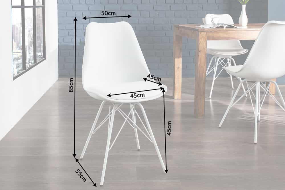 Retro Stuhl SCANDINAVIA MEISTERSTÜCK weiß