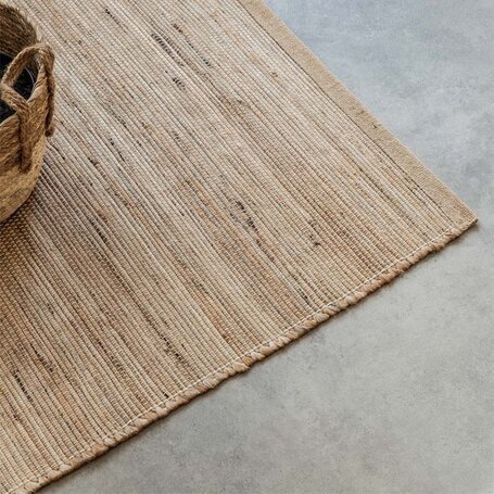 Jute Wol Katoen Vloerkleed  - Naturel