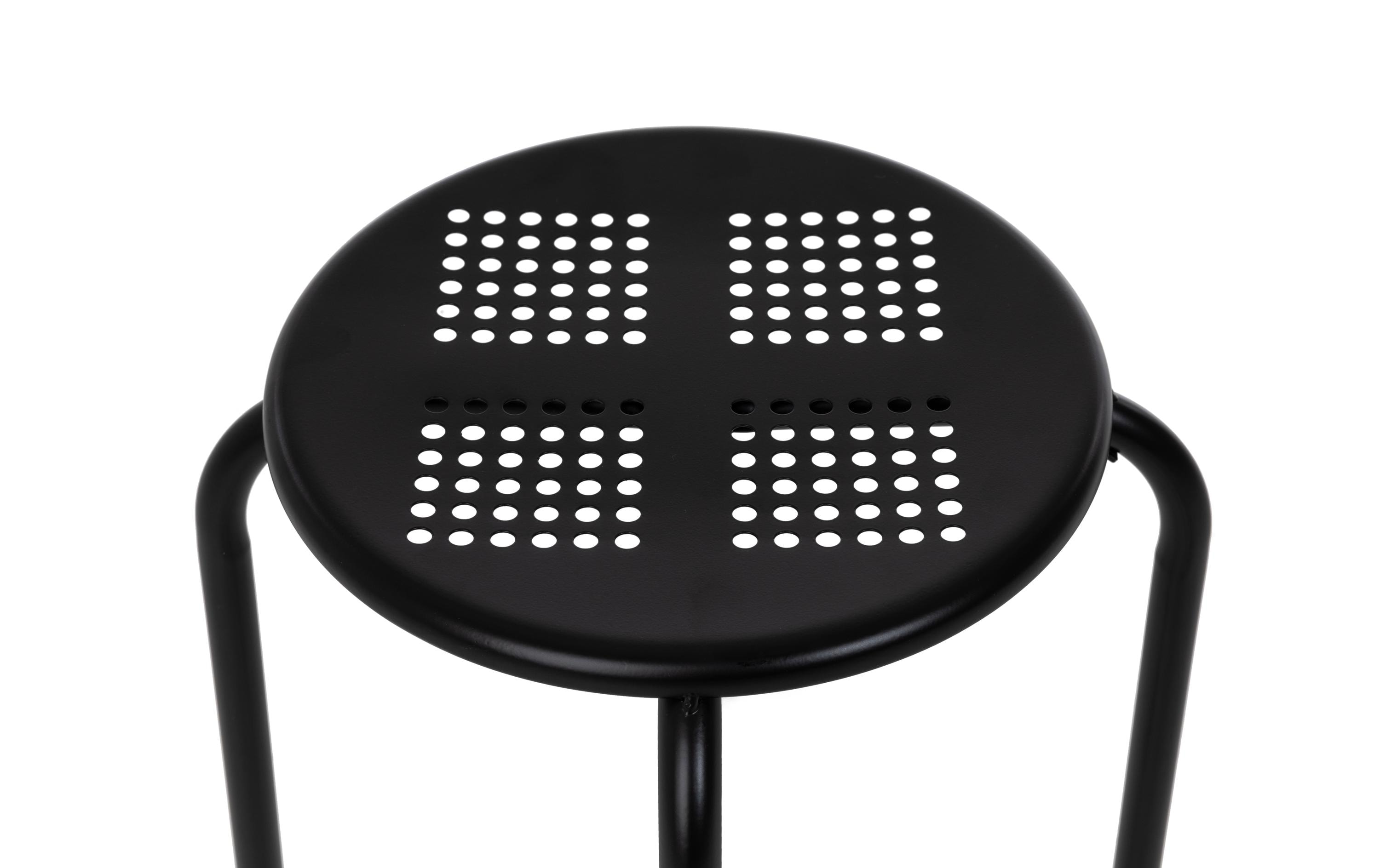 Hocker Metall, SchwarzRobuste und pflegeleichte Sitzgelegenheit