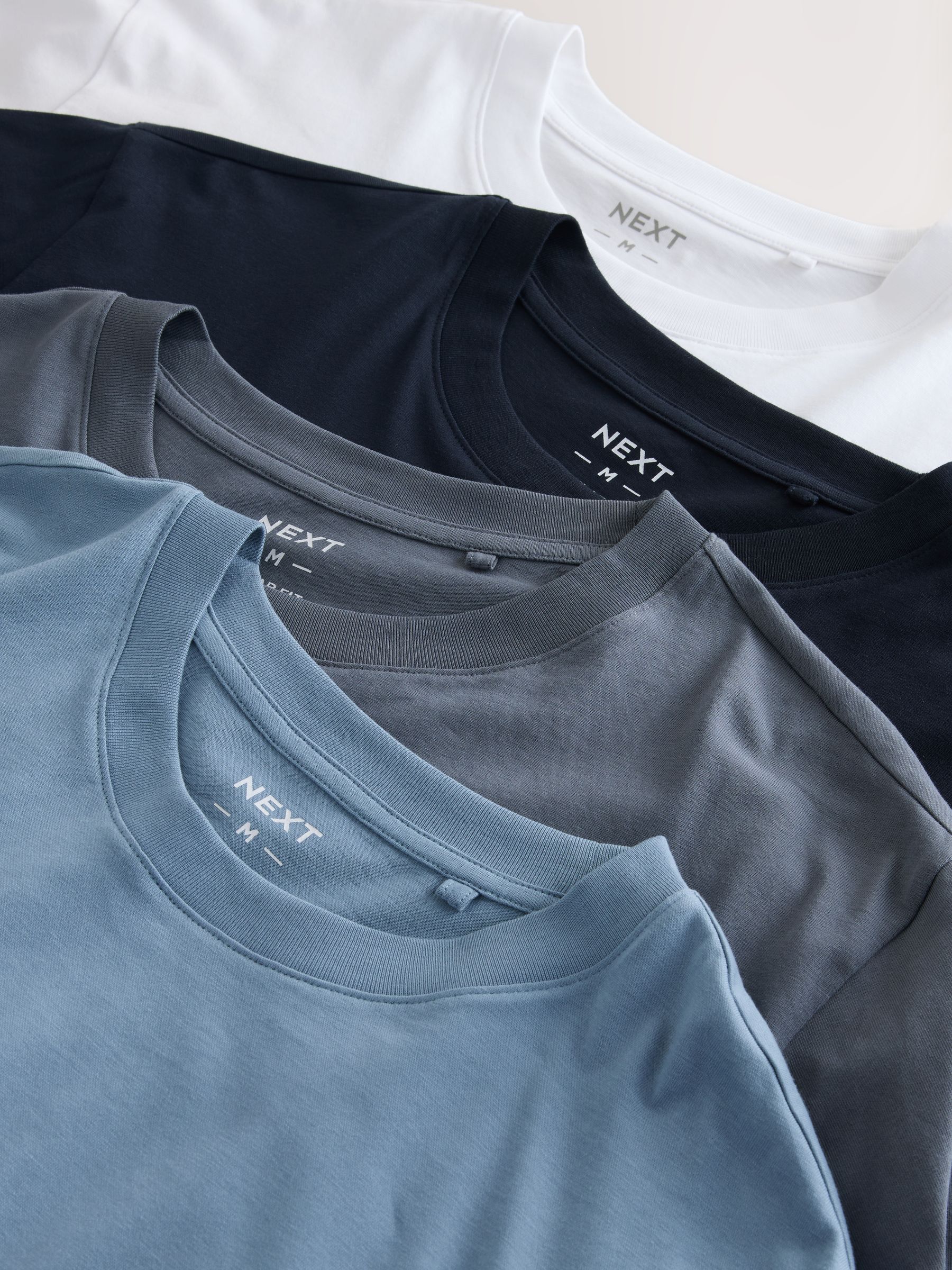 Blauw - Set van 4 T-shirts met lange mouwen