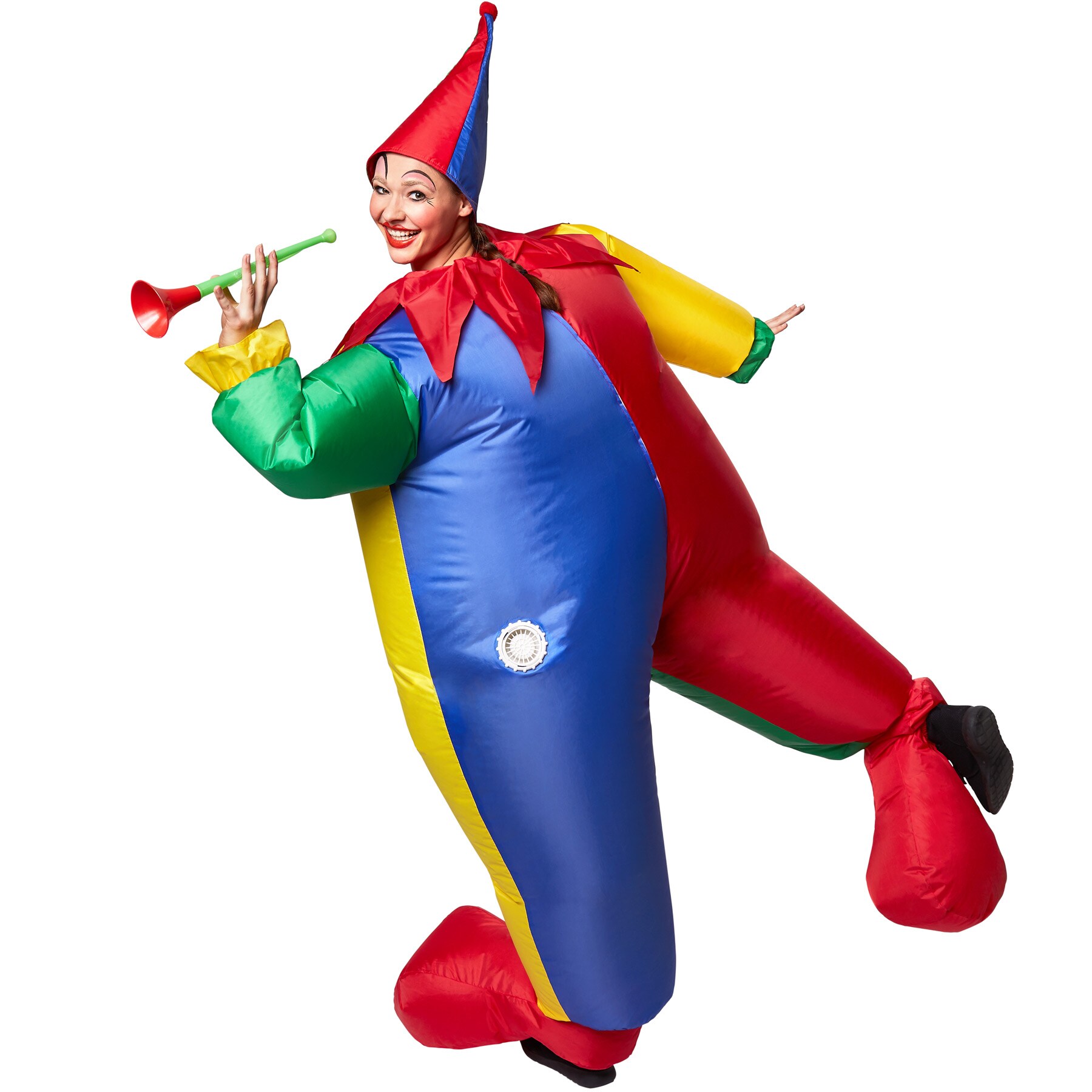tectake® Selbstaufblasbares Kostüm Clown