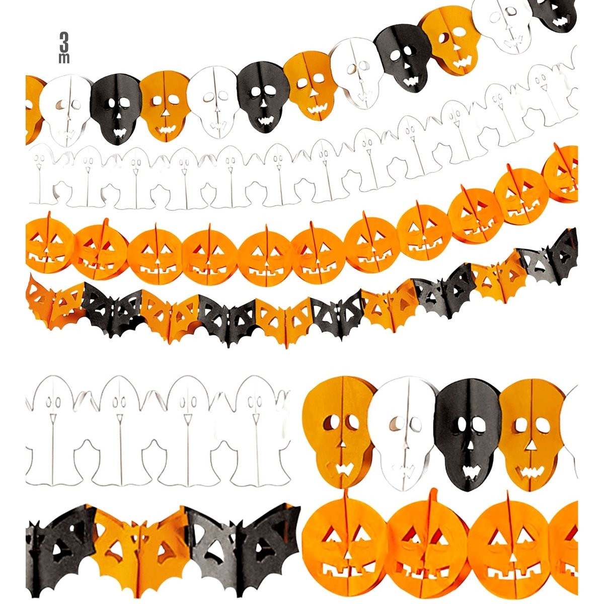 Halloween Slinger Doodshoofd En Spook 3m