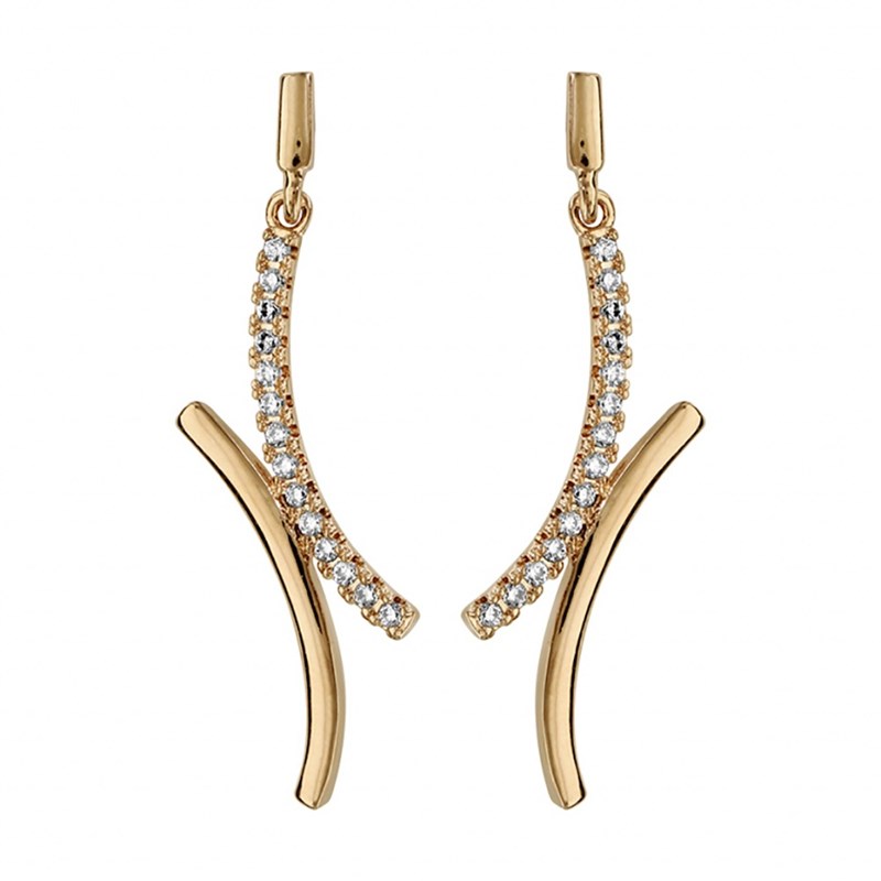 Boucles d'oreilles croisées - Plaqué or