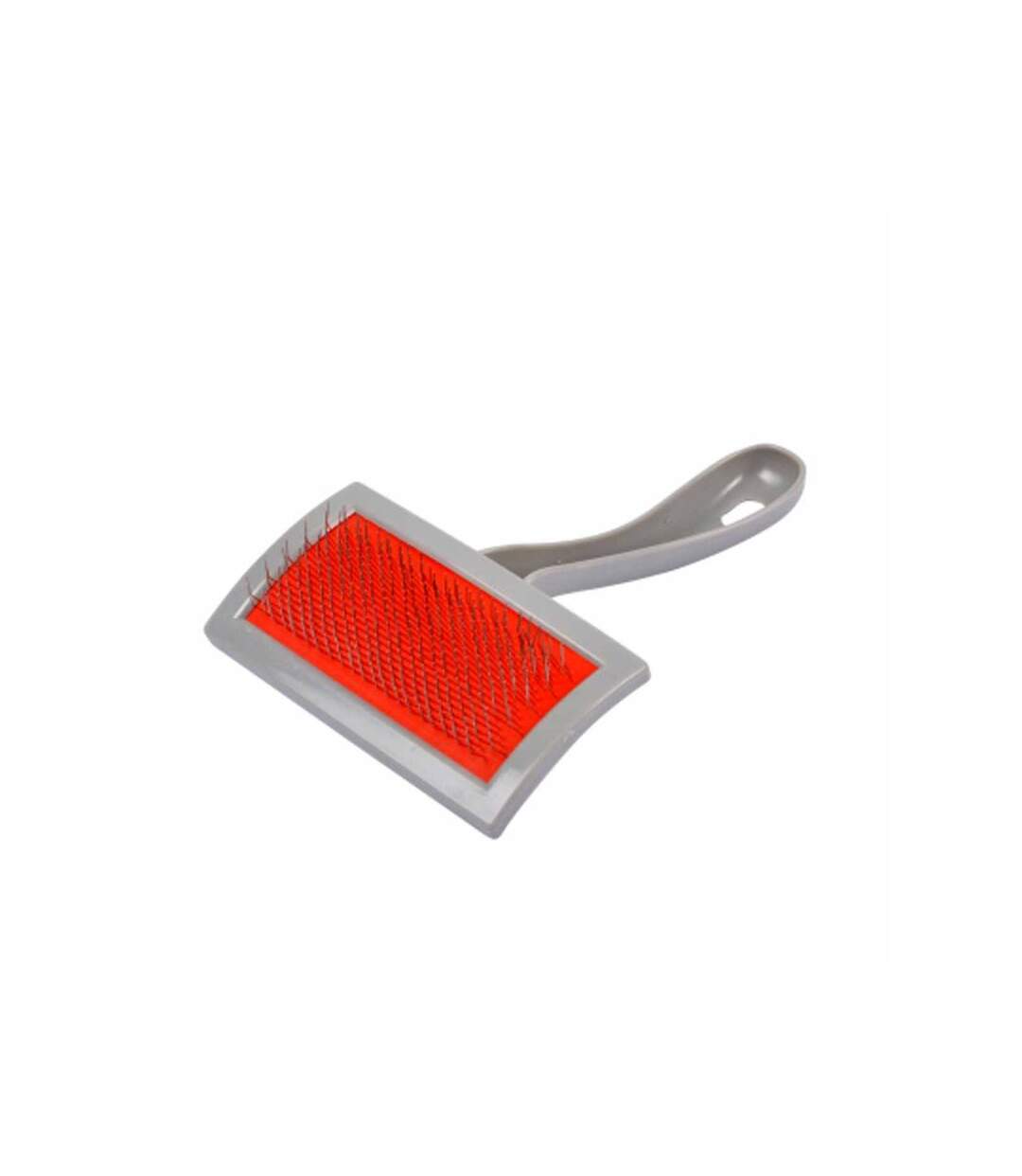 Paris Prix - Brosse De Toilettage picots 20cm Gris & Rouge