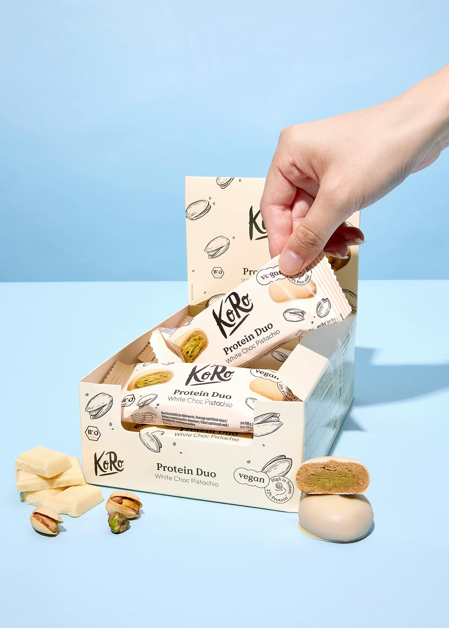 Bio Protein Duo White Choc Pistachio 12 x 2 x 20 g