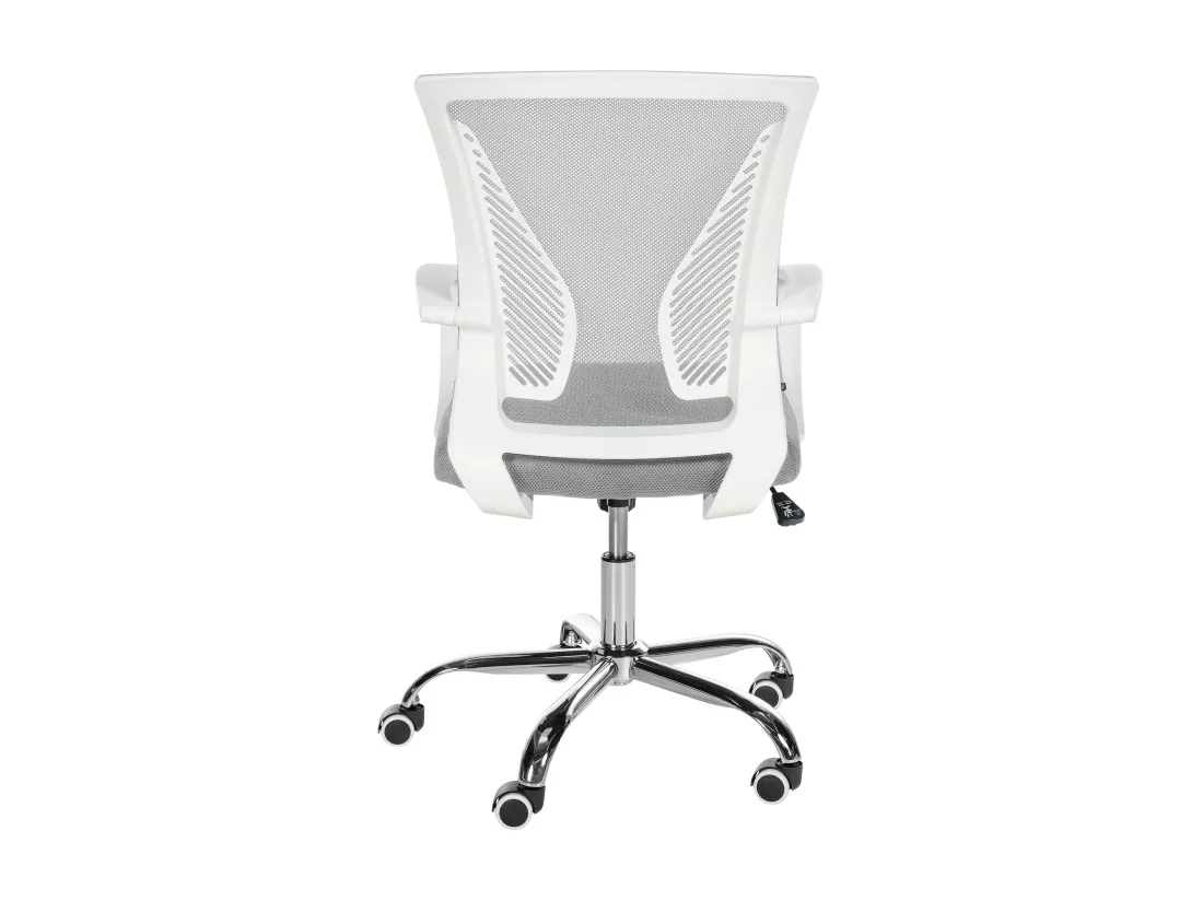 Chaise de bureau - Microfibre & Métal - Gris clair - Tracy