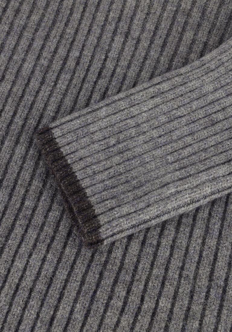grijze co'couture trui row puff knit