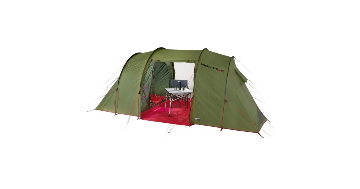 High PeakGoose 4 LW tent  (Olijfgroen/rood)